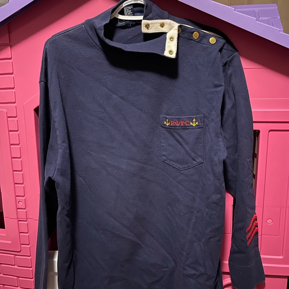 Ralph Lauren Yacht Club Vintage Pullover Turtleneck Top 90s